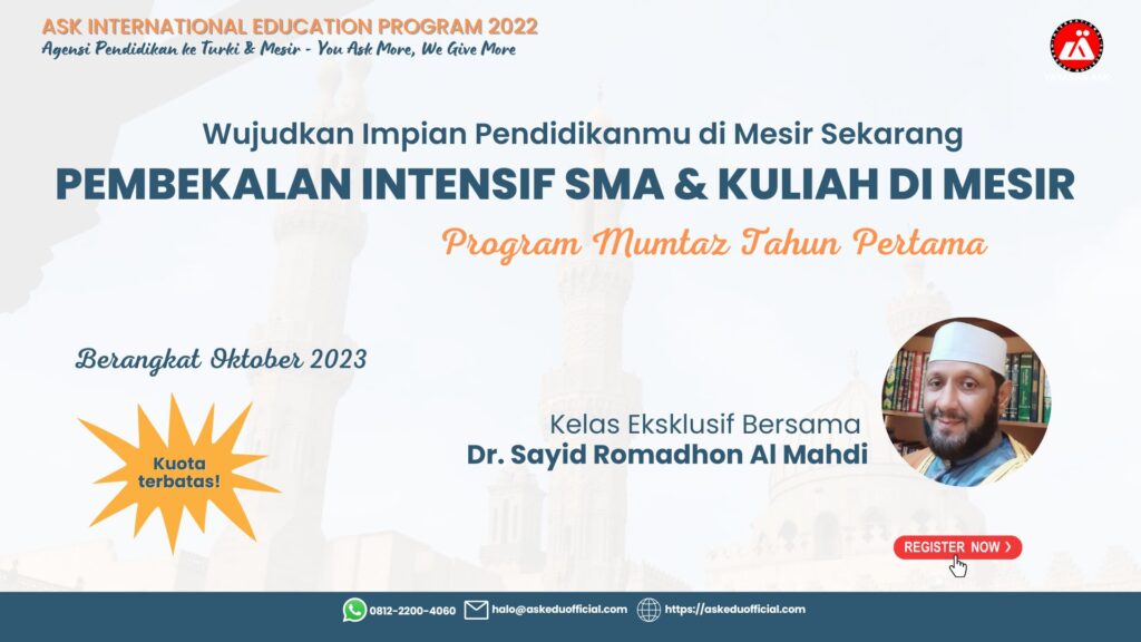 cara sekolah ke mesir